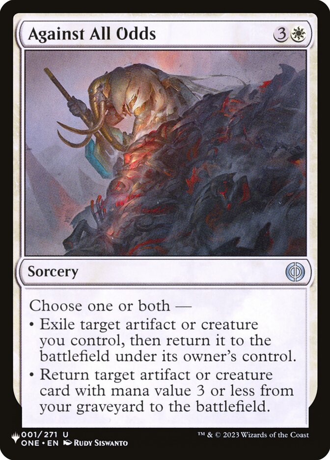 Against All Odds (ONE-1) - The List (PLST)