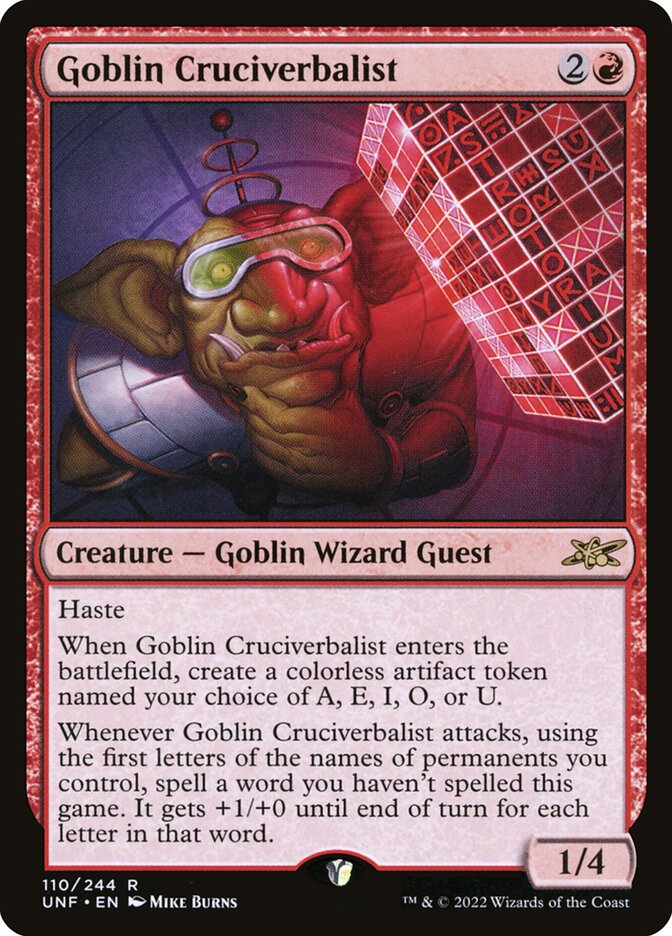 Goblin Cruciverbalist (110) - Unfinity (UNF)
