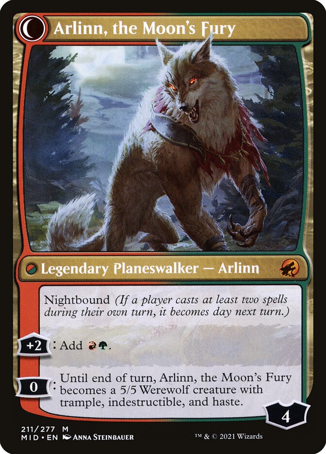 Arlinn, the Pack's Hope // Arlinn, the Moon's Fury (MID-211) - The List (PLST)