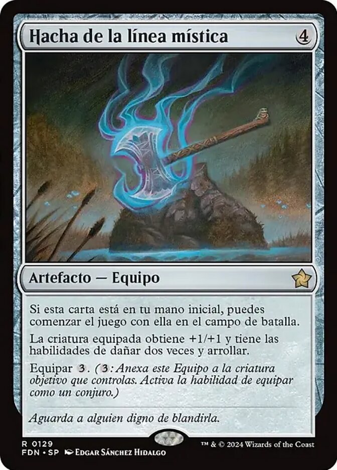 MtG Foundations Rare Foil Leyline Axe #129