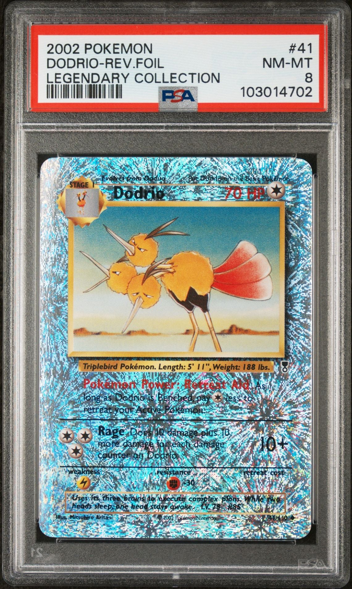 Dodrio #41 - [Reverse Holo, Graded PSA 8] Legendary Collection