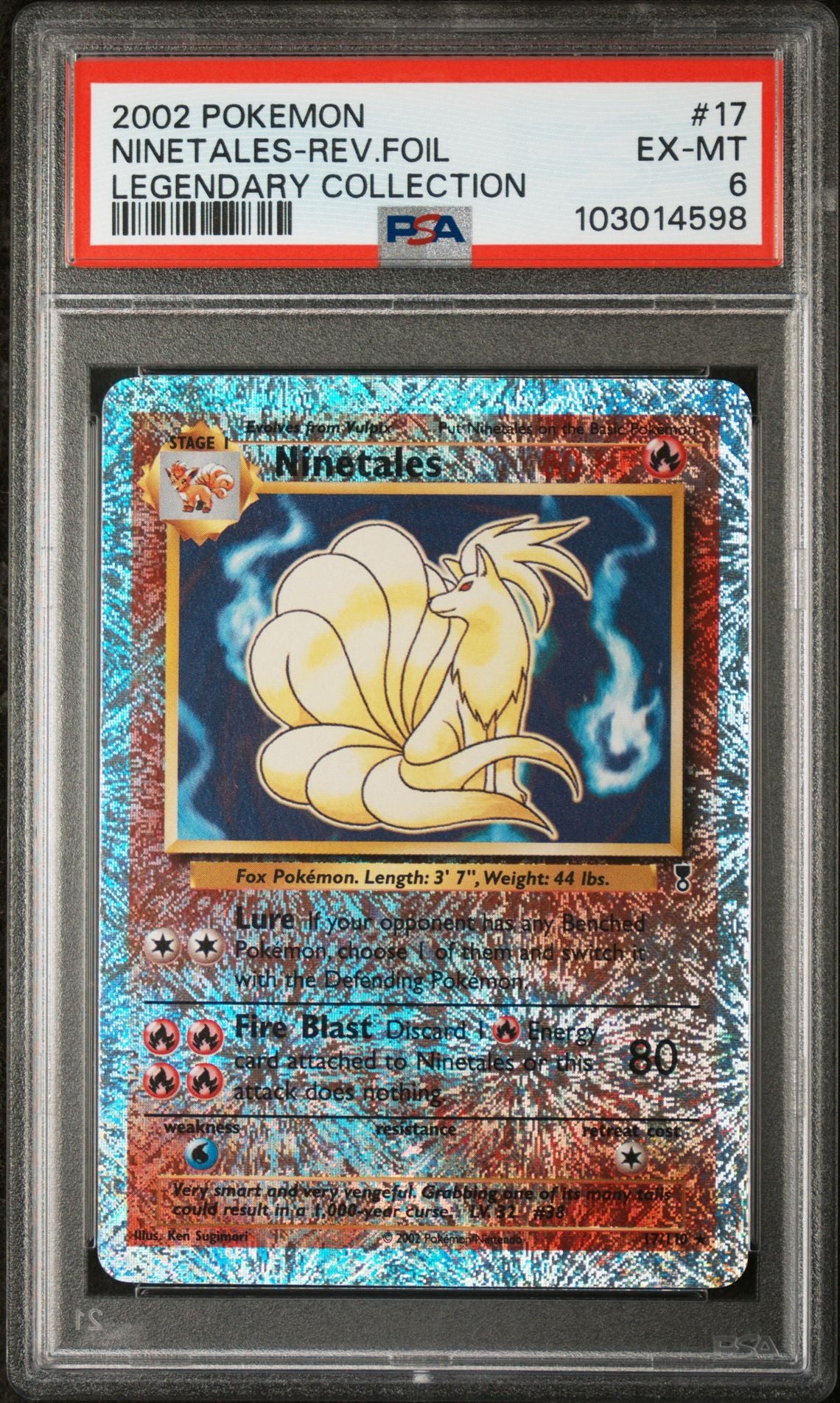 Ninetales #17 - [Reverse Holo, Graded PSA 6] Legendary Collection