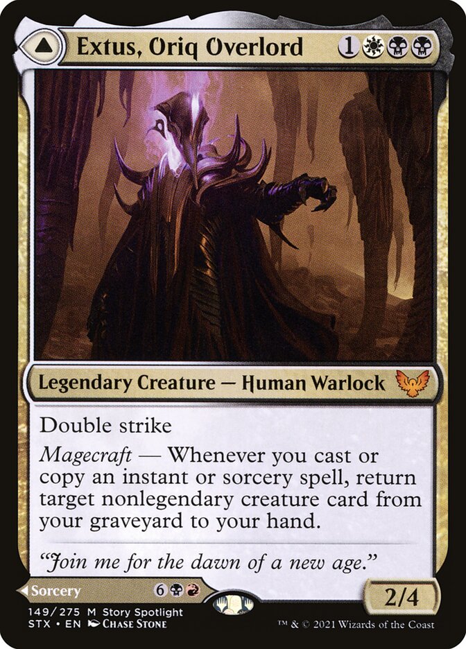 Extus, Oriq Overlord // Awaken the Blood Avatar (149) - Strixhaven: School of Mages (STX)