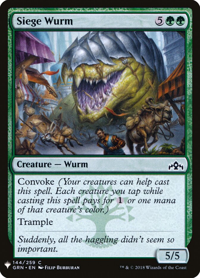 Siege Wurm (GRN-144) - The List (PLST)