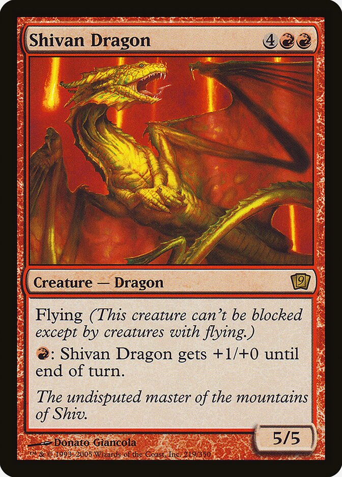 Shivan Dragon (219) - Ninth Edition (9ED)