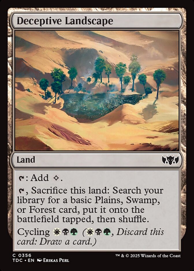 Deceptive Landscape (356) - Tarkir: Dragonstorm Commander (TDC)