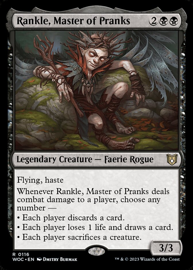 Rankle, Master of Pranks (116) - Wilds of Eldraine Commander (WOC)