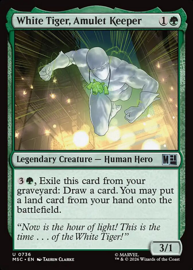 White Tiger, Amulet Keeper (736) - Marvel Super Heroes Commander (MSC)