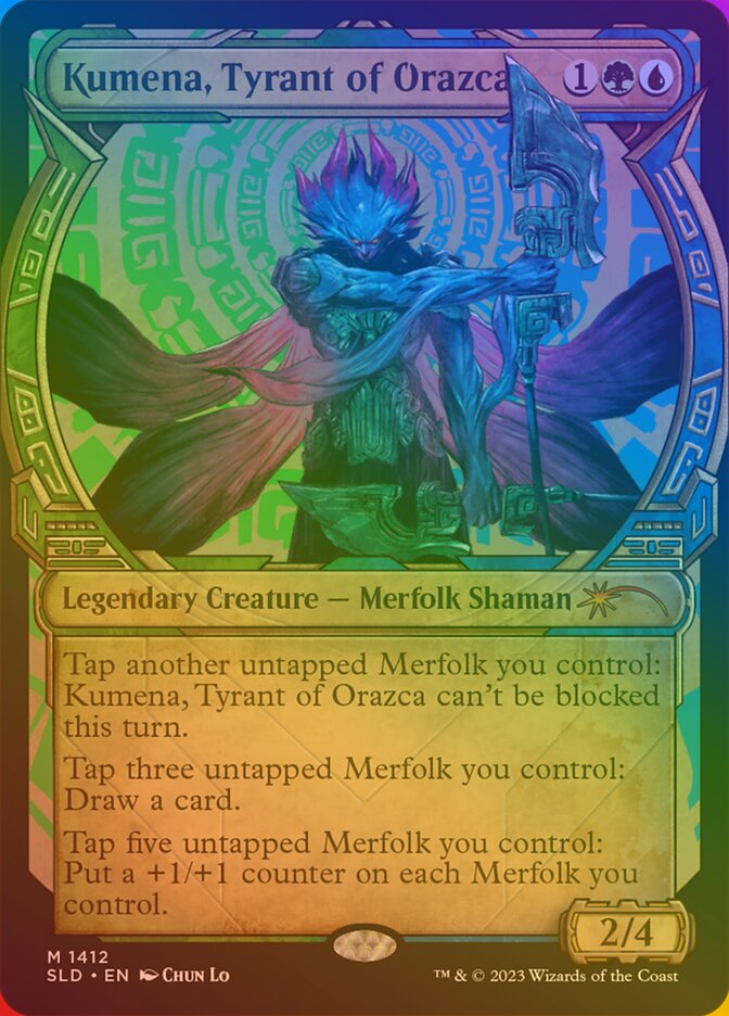 Kumena, Tyrant of Orazca (1412‚òÖ) - [Foil, Showcase] Secret Lair Drop (SLD)