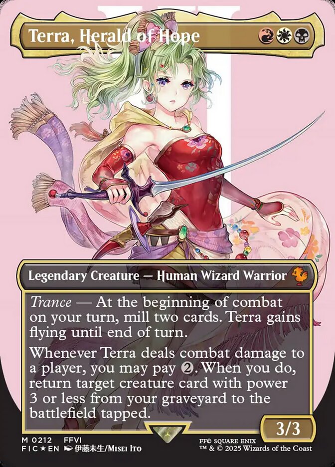 Terra, Herald of Hope (212) - [Surge Foil, Borderless] Final Fantasy Commander (FIC)