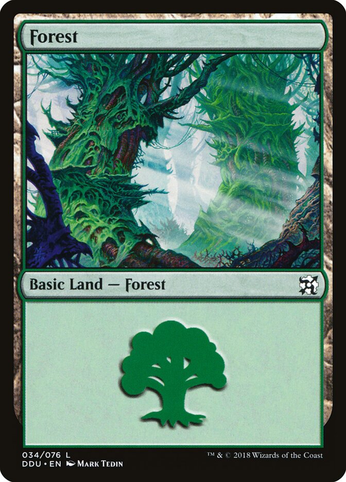 Forest (34) - Duel Decks: Elves vs. Inventors (DDU)