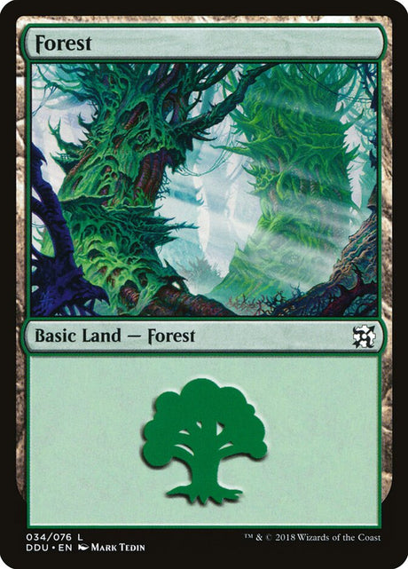 Forest (34) - Duel Decks: Elves vs. Inventors (DDU)