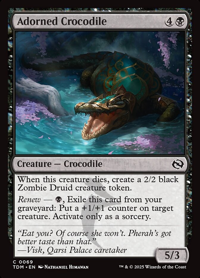 Adorned Crocodile (69) - [Foil] Tarkir: Dragonstorm (TDM)