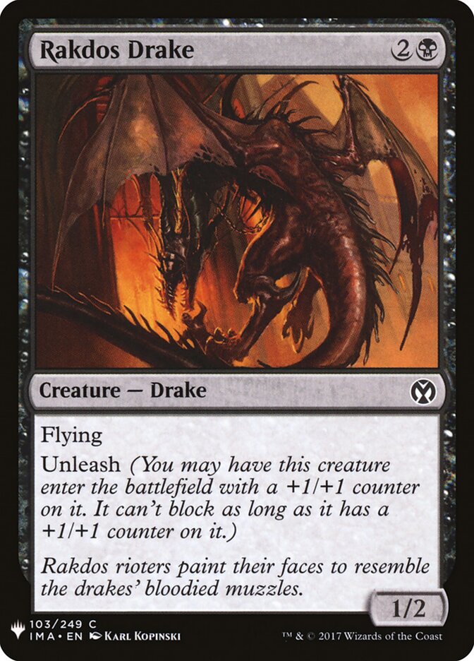 Rakdos Drake (IMA-103) - The List (PLST)