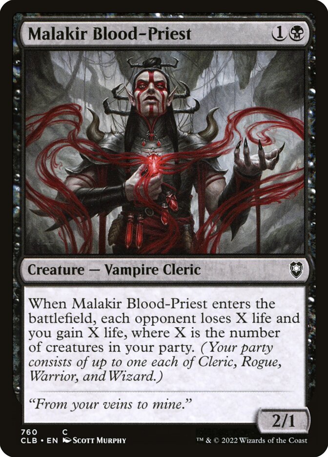 Malakir Blood-Priest (760) - Commander Legends: Battle for Baldur's Gate (CLB)