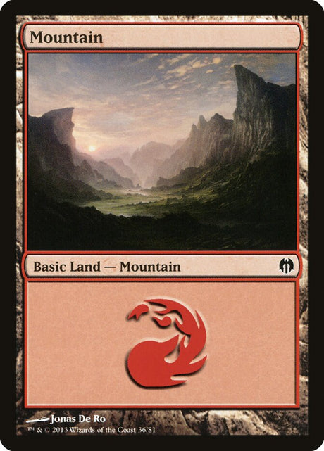 Mountain (36) - Duel Decks: Heroes vs. Monsters (DDL)
