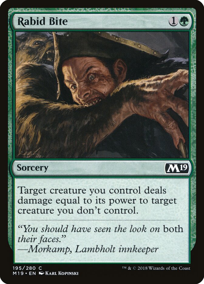 Rabid Bite (195) - Core Set 2019 (M19)