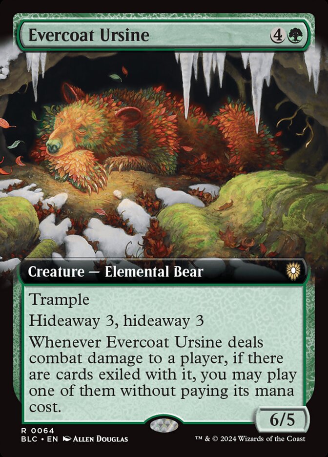 Evercoat Ursine - [Foil, Extended Art] Bloomburrow Commander (BLC)