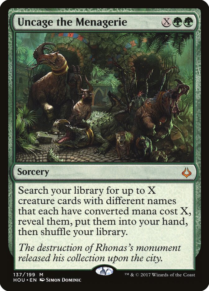 Uncage the Menagerie (137) - Hour of Devastation (HOU)