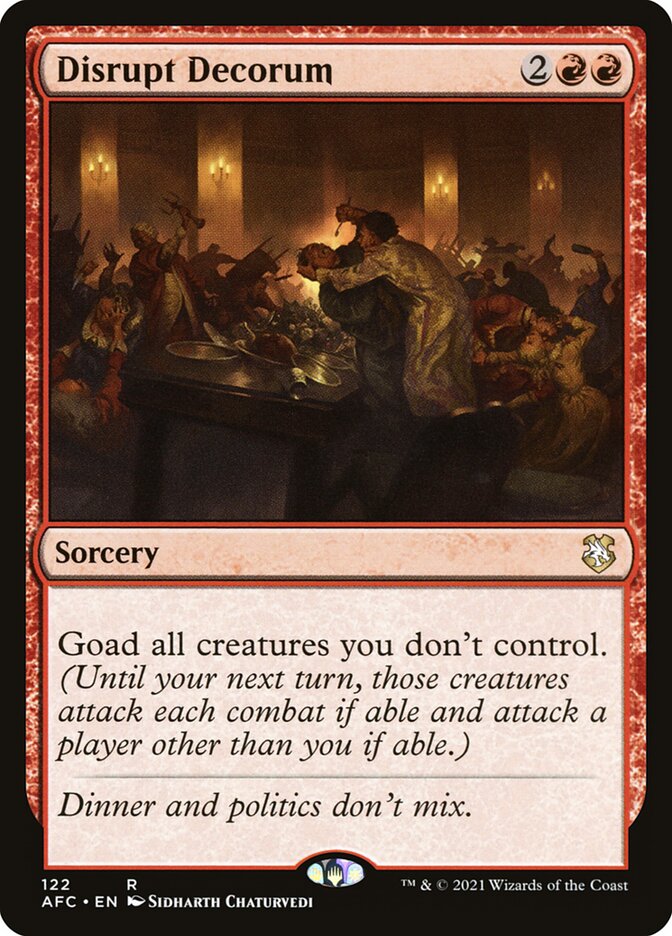 Disrupt Decorum (122) - Forgotten Realms Commander (AFC)