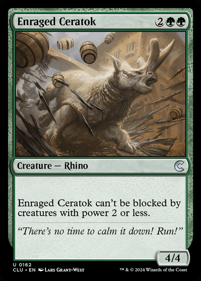 Enraged Ceratok (162) - Ravnica: Clue Edition (CLU)