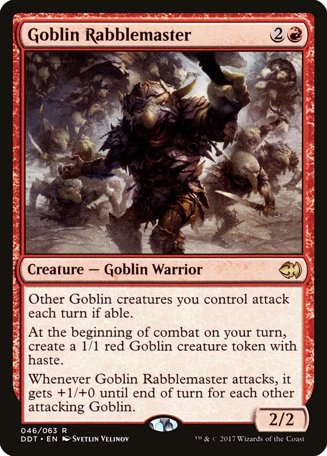 Goblin Rabblemaster (46) - Duel Decks: Merfolk vs. Goblins (DDT)