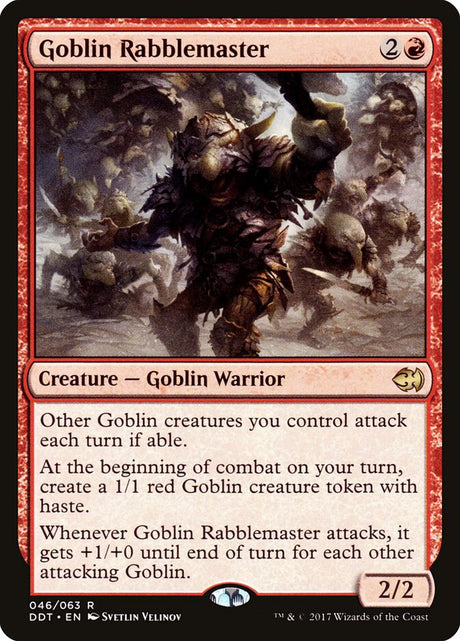 Goblin Rabblemaster (46) - Duel Decks: Merfolk vs. Goblins (DDT)