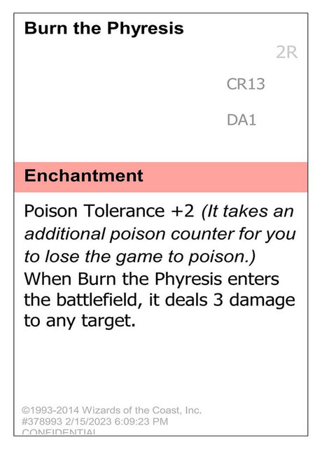 Burn the Phyresis (CR13) - Unknown Event (UNK)