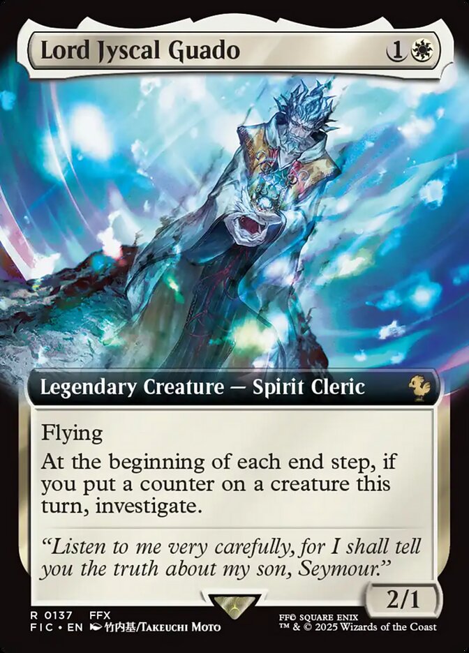 Lord Jyscal Guado (137) - [Foil, Extended Art] Final Fantasy Commander (FIC)