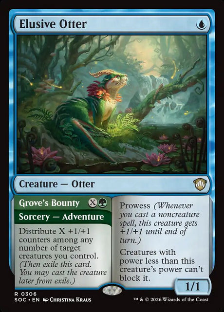 Elusive Otter // Grove's Bounty (306) - Secrets of Strixhaven Commander (SOC)