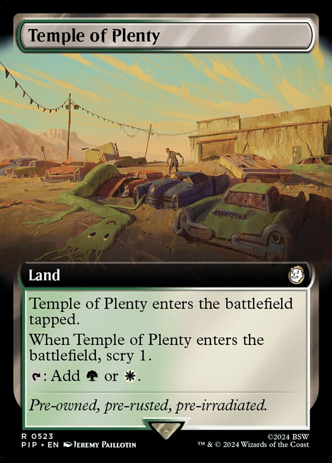 Temple of Plenty - [Foil, Extended Art] Fallout (PIP)