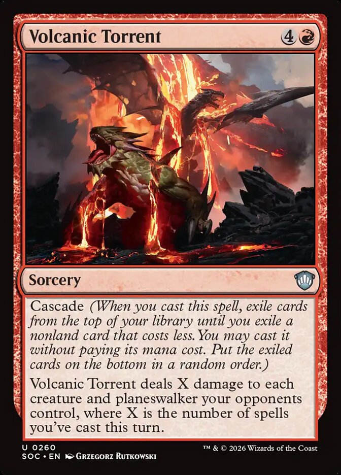 Volcanic Torrent (260) - Secrets of Strixhaven Commander (SOC)