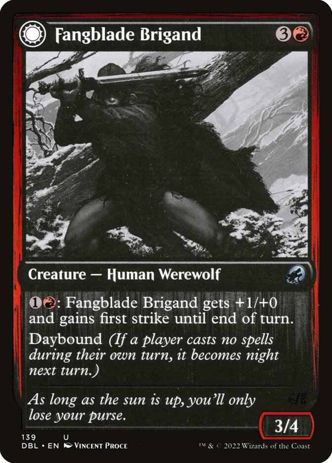 Fangblade Brigand // Fangblade Eviscerator - [Foil] Innistrad: Double Feature (DBL)