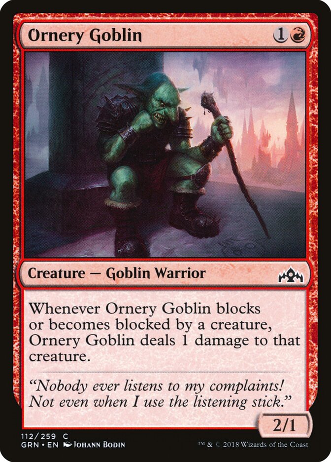 Ornery Goblin (112) - Guilds of Ravnica (GRN)