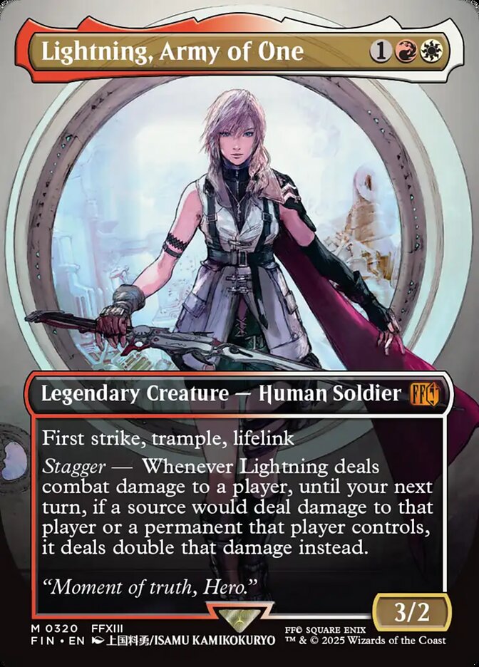 Lightning, Army of One (320) - [Foil, Borderless] Final Fantasy (FIN)