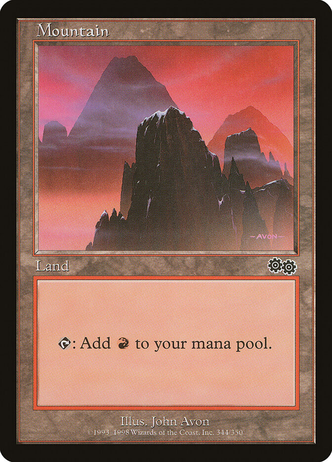 Mountain (344) - Urza's Saga (USG)