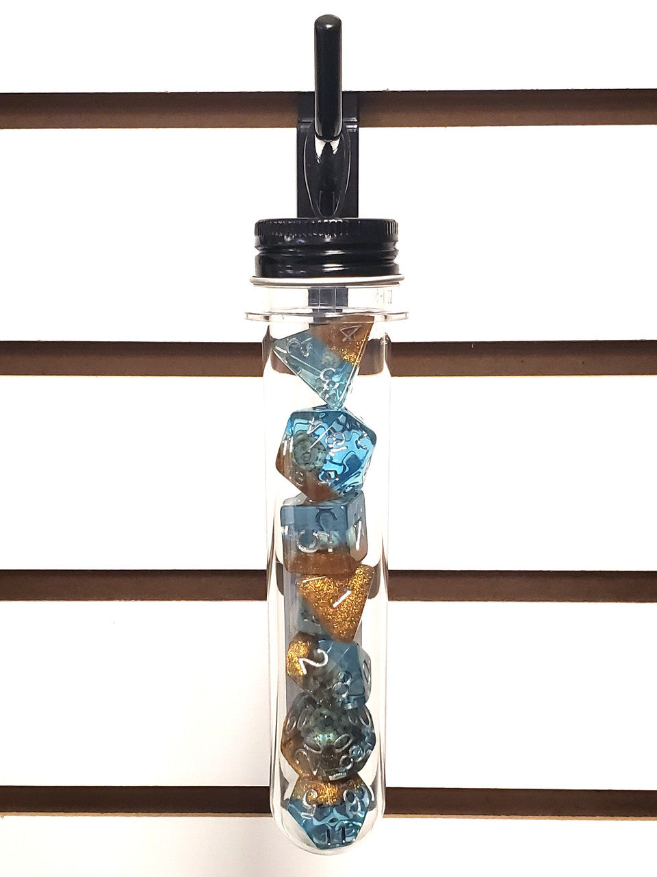 Old School 7 Piece DnD RPG Dice Set: Infused - Beach Party - Sunken Treasure