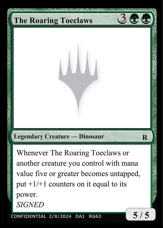 The Roaring Toeclaws (RG63) - Unknown Event (UNK)