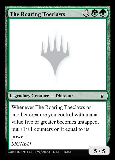 The Roaring Toeclaws (RG63) - Unknown Event (UNK)
