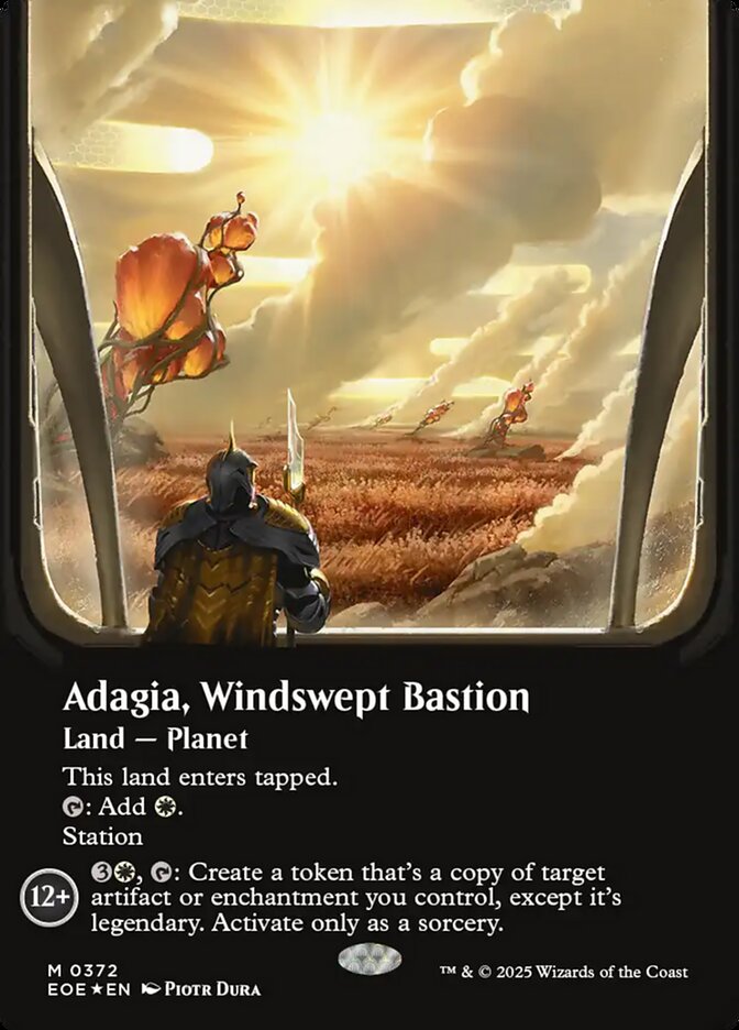 Adagia, Windswept Bastion (372) - [Galaxy Foil, Extended Art] Edge of Eternities (EOE)