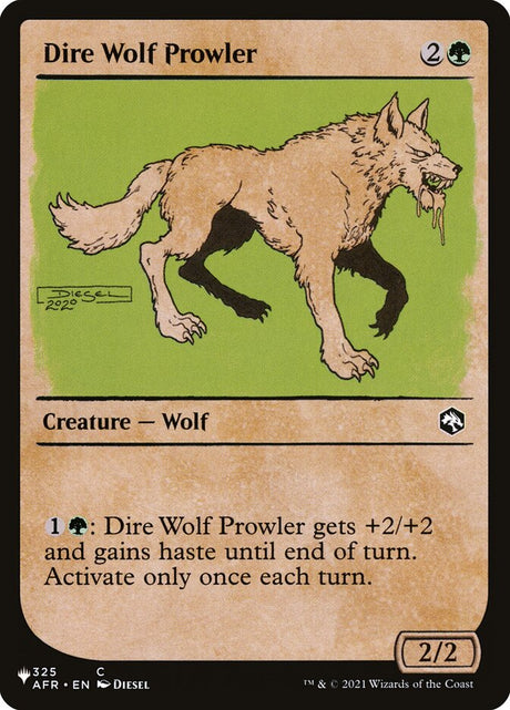 Dire Wolf Prowler (AFR-325) - The List (PLST)