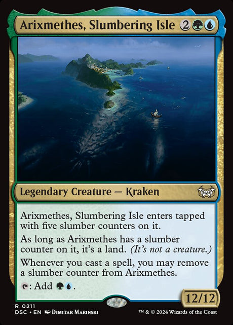 Arixmethes, Slumbering Isle (211) - Duskmourn: House of Horror Commander (DSC)