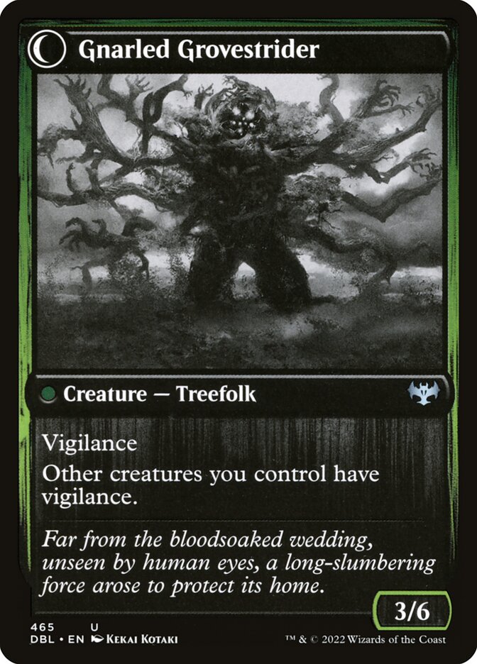 Dormant Grove // Gnarled Grovestrider (465) - Innistrad: Double Feature (DBL)