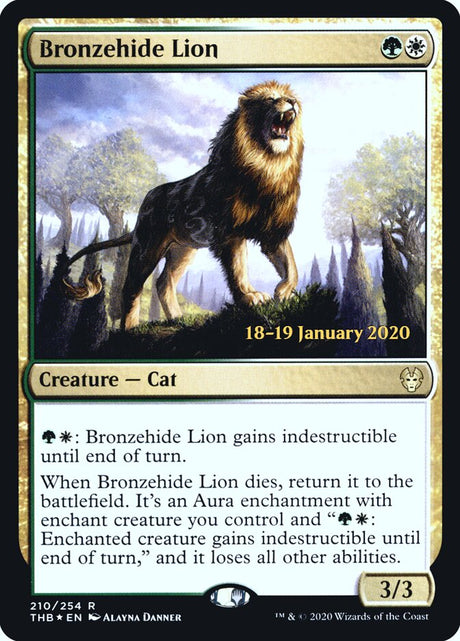 Bronzehide Lion (210s) - Theros Beyond Death Promos (PTHB)