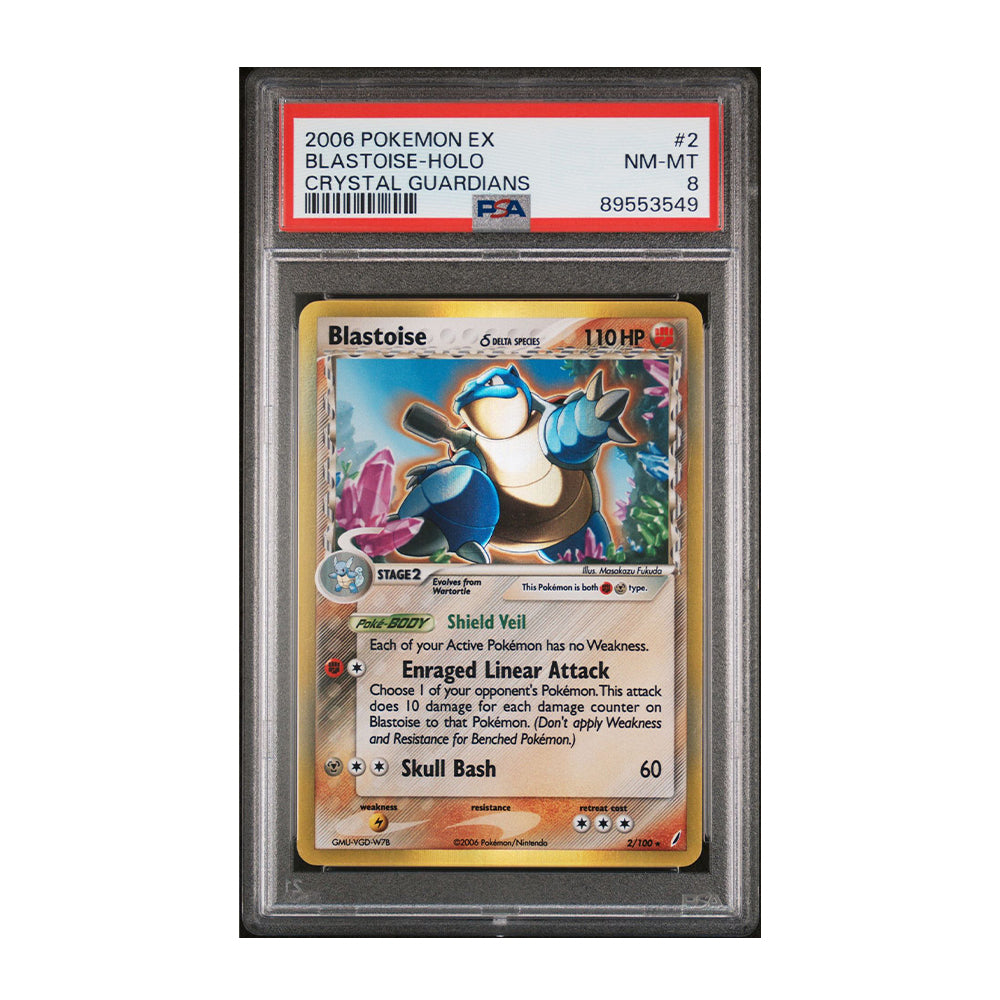 Blastoise (Delta Species) [Reverse Holo, Graded PSA 8] - Crystal Guardians (CG)