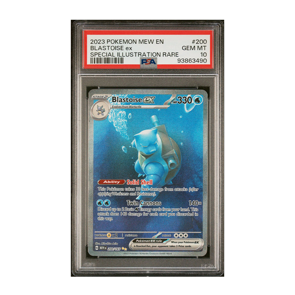 Blastoise ex - 200/165 - [Holo, Graded PSA 10] - SV: Scarlet & Violet 151 (MEW)