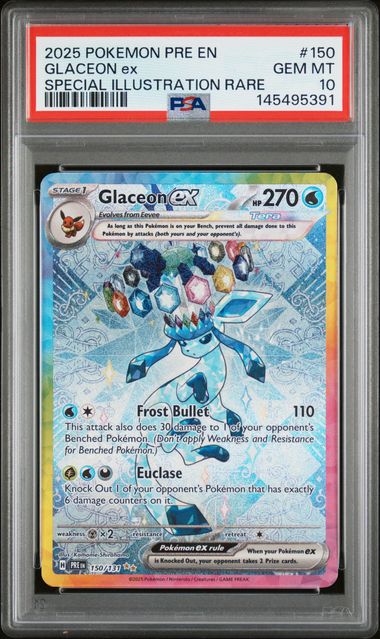 Glaceon ex #150 - [Graded PSA 10] SV: Prismatic Evolutions (PRE)