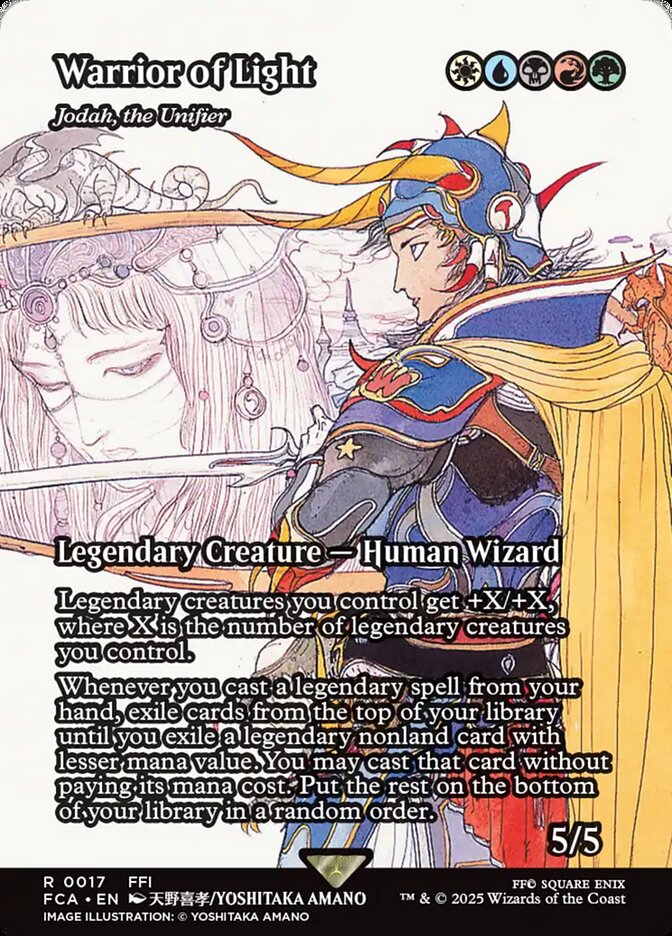 Warrior of Light - Jodah, the Unifier (17) - [Foil, Borderless] Final Fantasy: Through the Ages (FCA)