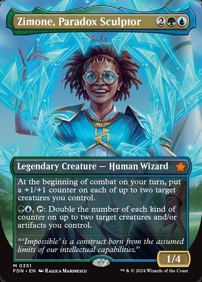 Zimone, Paradox Sculptor - [Foil, Borderless] Foundations (FDN)