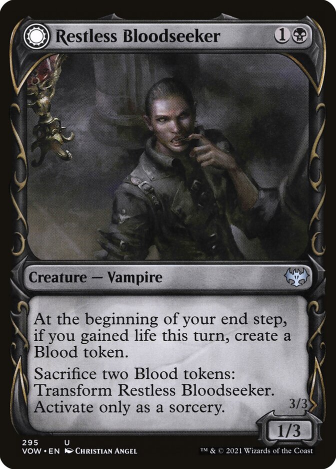 Restless Bloodseeker // Bloodsoaked Reveler (295) - Innistrad: Crimson Vow (VOW)